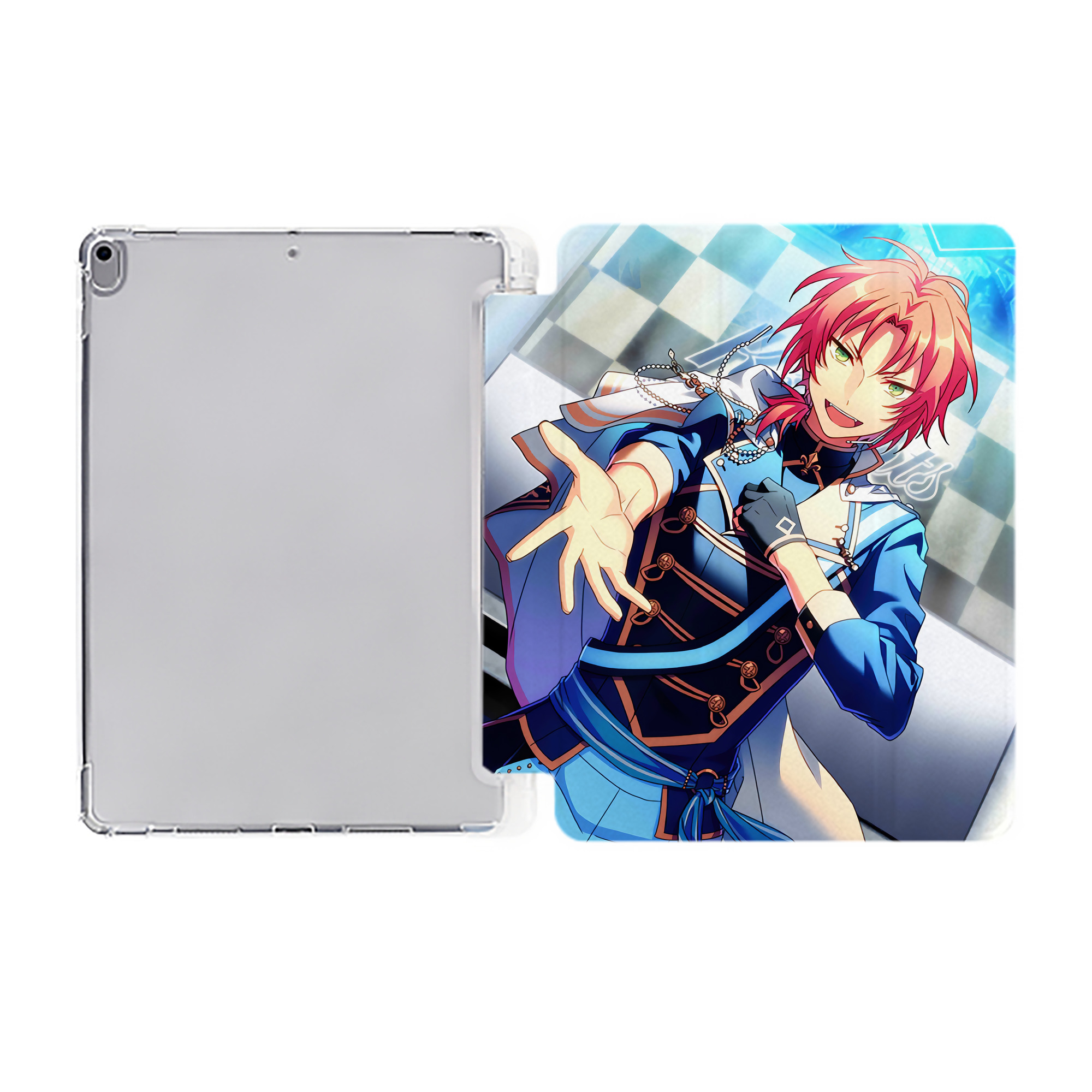 （画像用） あんさんぶるスターズ! Ensemble Stars IPad ケース ペン収納付き 三つ折りスタンド PUレザー×シリコン 対応機種9.5/10.5/10.9インチ